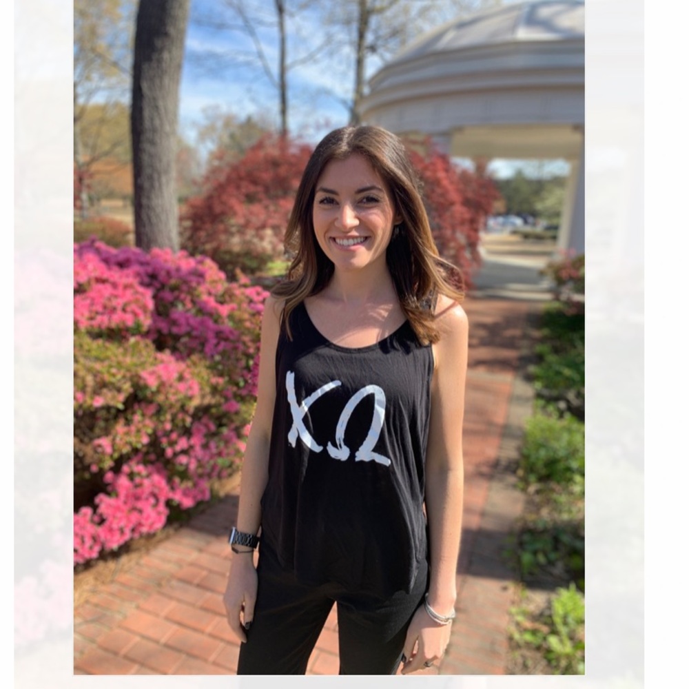 🔥 Clearance Chi Omega Black Muscle Tank